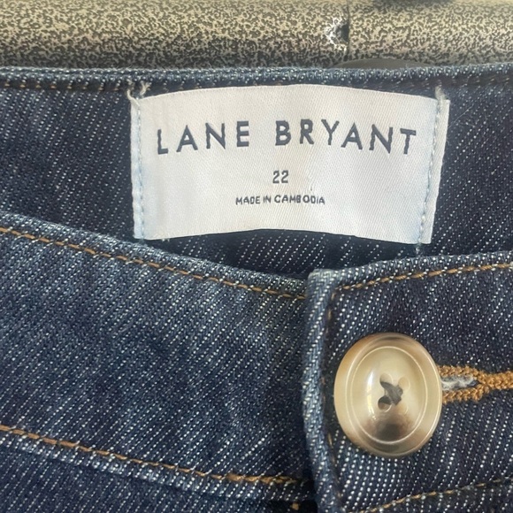 Lane Bryant NWT size 22 plus size Wide leg mid rise Blue Denim Jeans - Picture 4 of 7
